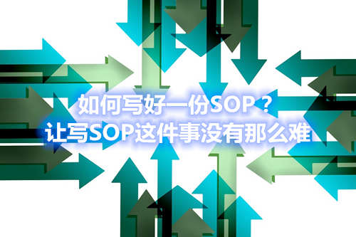 如何寫好一份SOP？讓寫SOP這件事沒有那么難(圖1)