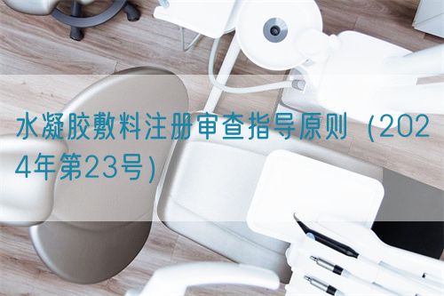 水凝膠敷料注冊審查指導原則（2024年第23號）(圖1)