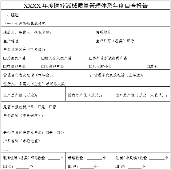 醫療器械質量管理體系年度自查報告編寫指南（2022年第13號）(圖2)