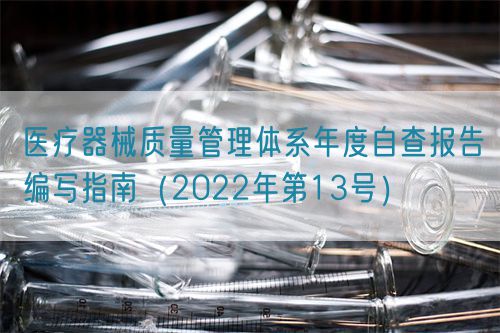 醫療器械質量管理體系年度自查報告編寫指南（2022年第13號）